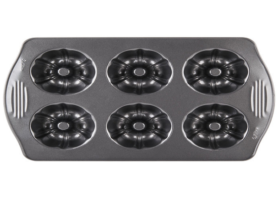 RK Bakeware China Foodservice NSF roestvrijstalen cakevorm Fluted Mini Bundt Cake Pan