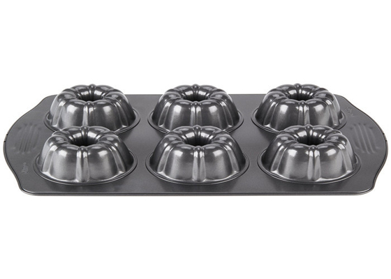 RK Bakeware China Foodservice NSF roestvrijstalen cakevorm Fluted Mini Bundt Cake Pan