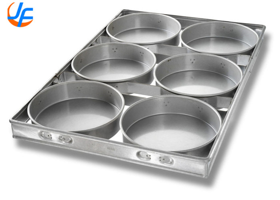 RK Bakeware China Foodservice Chicago Metalen 6 Riemen Aluminium Ronde Kaas Taart Pan Glas