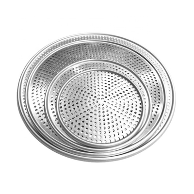 11 inch geperforeerde ronde geperforeerde pizza-pan met gaten bakplaat aluminium pizza-pan plaat bandejas para panaderia