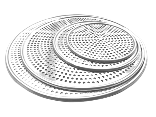 11 inch geperforeerde ronde geperforeerde pizza-pan met gaten bakplaat aluminium pizza-pan plaat bandejas para panaderia