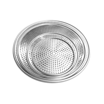 12 inch aluminium punch pizza tray pizza plaat voor oven pizza bakplaat platte rand