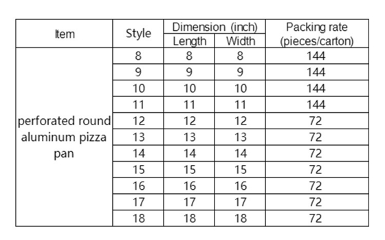 12 inch aluminium punch pizza tray pizza plaat voor oven pizza bakplaat platte rand
