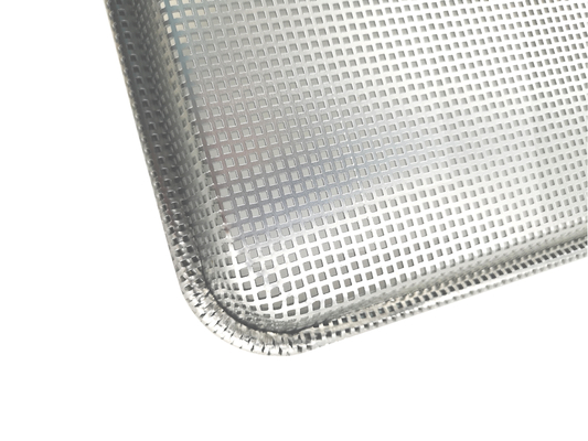 Volledige geperforeerde bakplaat voor brood, burger of hamburger of hotdog, niet-aansluitende bakplaat voor brood, aluminium bakplaat