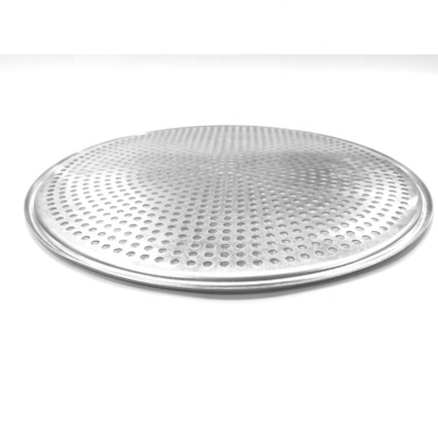 8 inch geperforeerde ronde aluminium pizza pan geperst pizza bakbak bakbak metalen bak aluminium pizza bord