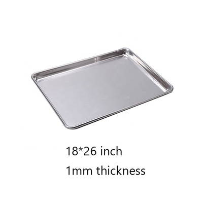 Commerciële 26'*18'*1' 1 mm rechthoekige full size bakplaat bakplaat full bun pan heavy duty wire-in-the-rim flat bakplaat
