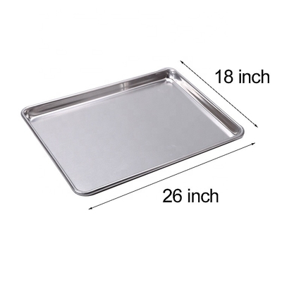Commerciële 26'*18'*1' 1 mm rechthoekige full size bakplaat bakplaat full bun pan heavy duty wire-in-the-rim flat bakplaat