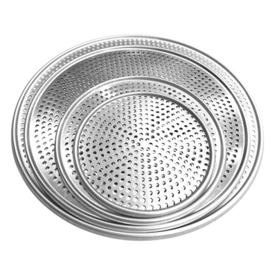18 inch geperforeerde ronde aluminium pizza pan geperst pizza bak bakbak voor restaurant