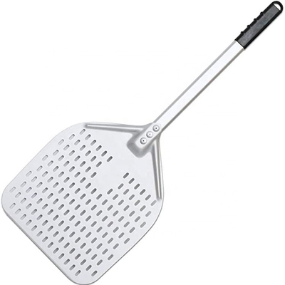 66 cm Hard geanodiseerd aluminium pizza schop 12 inch zilver aluminium geperforeerde pizza schil