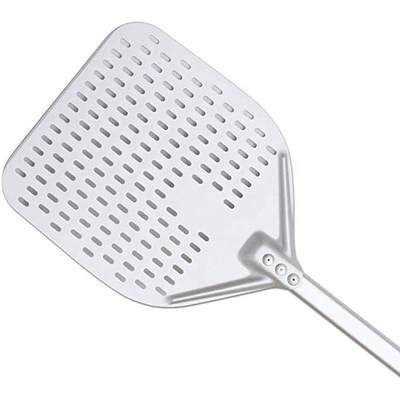 66 cm Hard geanodiseerd aluminium pizza schop 12 inch zilver aluminium geperforeerde pizza schil
