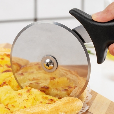 10cm roestvrij staal pizzawiel knipper met Pp handvat rond plastic pizzawiel knipper server