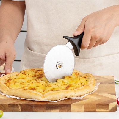 10cm roestvrij staal pizzawiel knipper met Pp handvat rond plastic pizzawiel knipper server