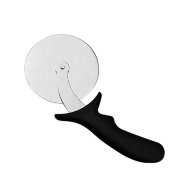 10cm roestvrij staal 430 pizzawiel knipper met Pp-handvat ronde plastic knipper server