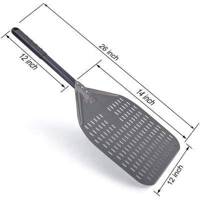66 cm Aluminium Pizza Schaaf 12 inch Aluminium Pizza Schil Zwart Hard Perforated