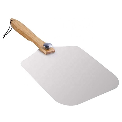 12&quot;X14&quot;X25' Pizza gereedschap Aluminium vouwbare pizza schil vouwbare pizza schil met eiken handvat