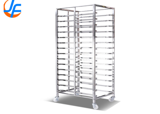 RK Bakeware China Foodservice NSF 600 400 Roestvrijstalen bakbak Trolley / Roestvrijstalen dubbele ovenrek