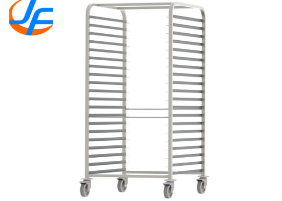 RK Bakeware China Foodservice NSF 600 X 800 Edelstaal bakrek Bakkerijen Trolleys Dubbelovenrek