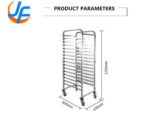 RK Bakeware China Foodservice NSF 470*620 REVENT Dubbele oven Bakplaat Rack Trolley Roestvrij staal GN1/1 Pan Trolley