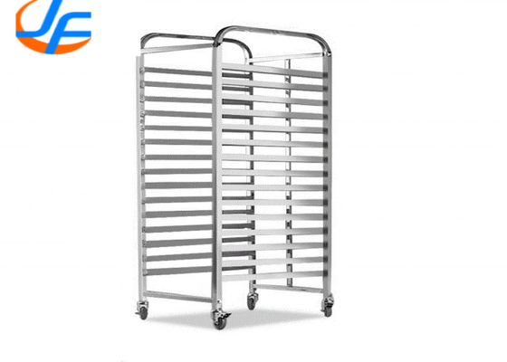 RK Bakeware China Foodservice NSF roestvrij staal mobiele voedselmandje GN1/1 Pan Tray Trolley Oven Rack