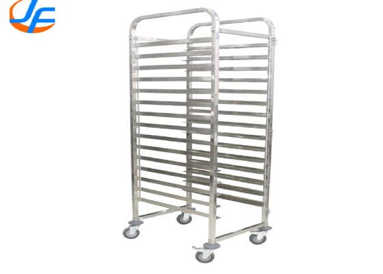 RK Bakeware China Foodservice NSF roestvrij staal mobiele voedselmandje GN1/1 Pan Tray Trolley Oven Rack