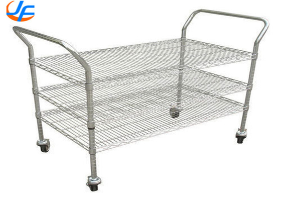 RK Bakeware China Foodservice NSF 3 Tier roestvrij staal Food Serving Trolley Cart Materiaal Distributie Trolley