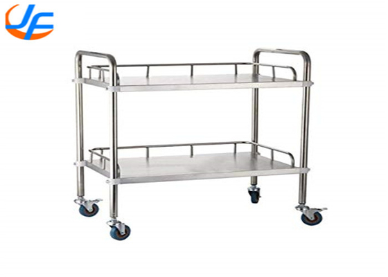 RK Bakeware China Foodservice 2/3/4 Tiers Steel Trolley Service Cart, Roestvrij staal Trolley materiaal Distributie