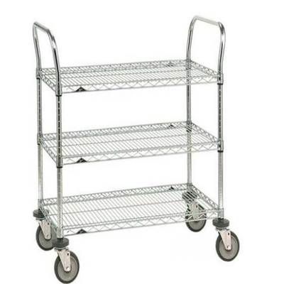 RK Bakeware China Foodservice 18&quot; X 24&quot; X 38&quot; Metro Drie plank zware roestvrijstalen utility cart