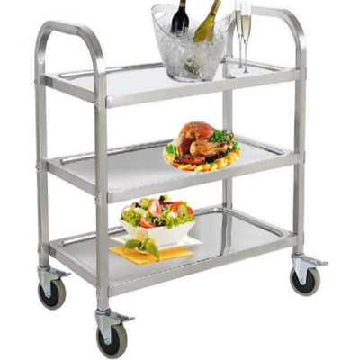 RK Bakeware China Foodservice NSF Winco Suc-30 3-tier roestvrijstalen voedseltrolley