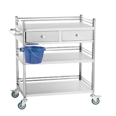 RK Bakeware China Medisch ziekenhuis Dressing roestvrij staal trolley Chirurgische trolley met laden