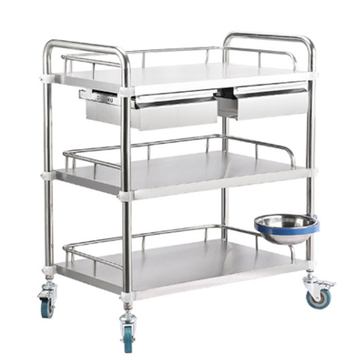 RK Bakeware China Medisch ziekenhuis Dressing roestvrij staal trolley Chirurgische trolley met laden