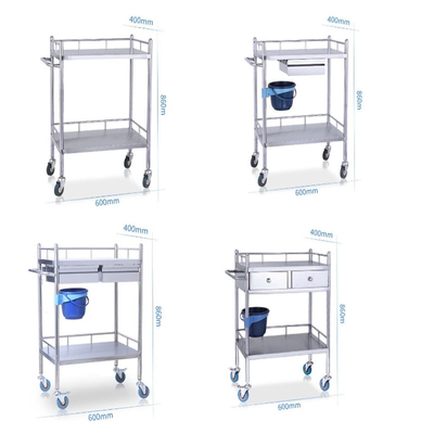 RK Bakeware China Foodservice NSF roestvrij staal ziekenhuis medisch trolley met laden