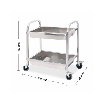 RK Bakeware China Foodservice NSF Double Line Tray Rack Trolley Roestvrij staal Bakkerij Trolley