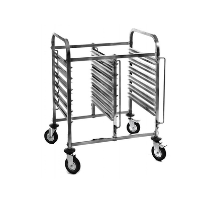 RK Bakeware China Foodservice NSF Double Line Tray Rack Trolley Roestvrij staal Bakkerij Trolley