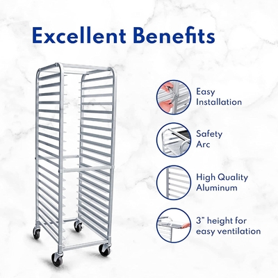 Rk Bakeware China Foodservice 36527 Commercial 20 Tier Aluminium Plaat Pan Rack Bun Pan Rack