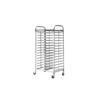 Rk Bakeware Manufacturer China-Aluminium 10 Pan Side Load Bun Sheet Pan Rack - Geassembleerd